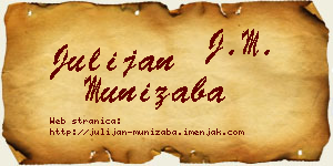 Julijan Munižaba vizit kartica